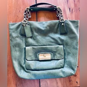 Coach Vintage green Leather Kristin hobo shoulder Handbag